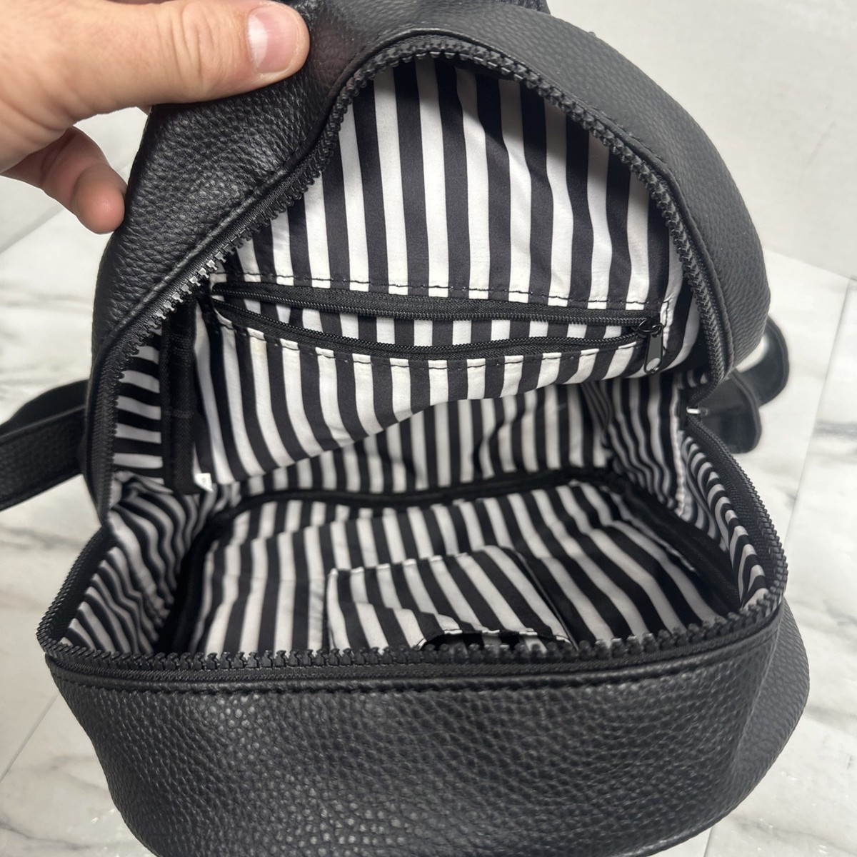 Marc Tetro, Boston Terrier, Black, Midsized Backpack, NWOT (10x8x4 Approx) MARC TETRO: Boston Terrier Small Black Backpack and Wrist  main image 3