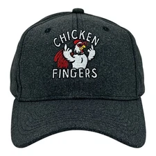 Chicken Fingers Hat Funny Sarcastic Middle Finger Graphic Novelty Cap