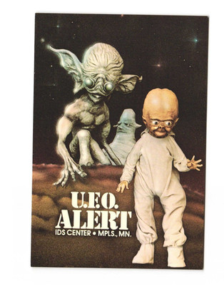 UFO Alert IDS Center Minneapolis MN VTG postcard UNP