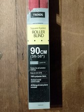 3ft 90cm Square Eyelet Roller Blind Easy Fit & Trimmable 165cm Drop Window Blind