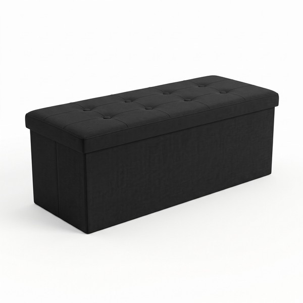 Rechteckiger Hocker Mit Stauraum, Klappbar, 110 X 38 X 38 Cm-image