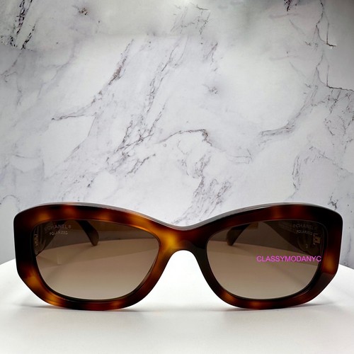 New CHANEL Sunglasses Polarized Brown Tortoise Gold CC Logo Authentic Italy - Picture 6 of 18