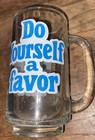 Glass Beer Mug “Do Yourself a Favor” Clear Glass with Handle 5.5” — photo 1