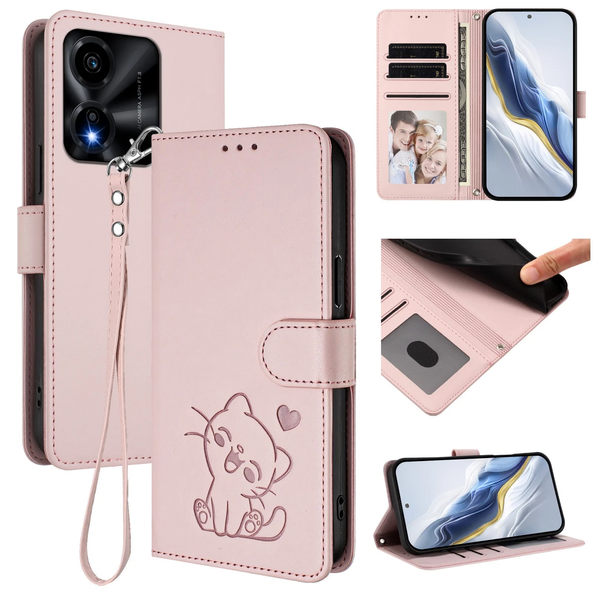 Rose Fiore Stand Portafoglio TPU Silicone in Pelle Cellulare Caso Case