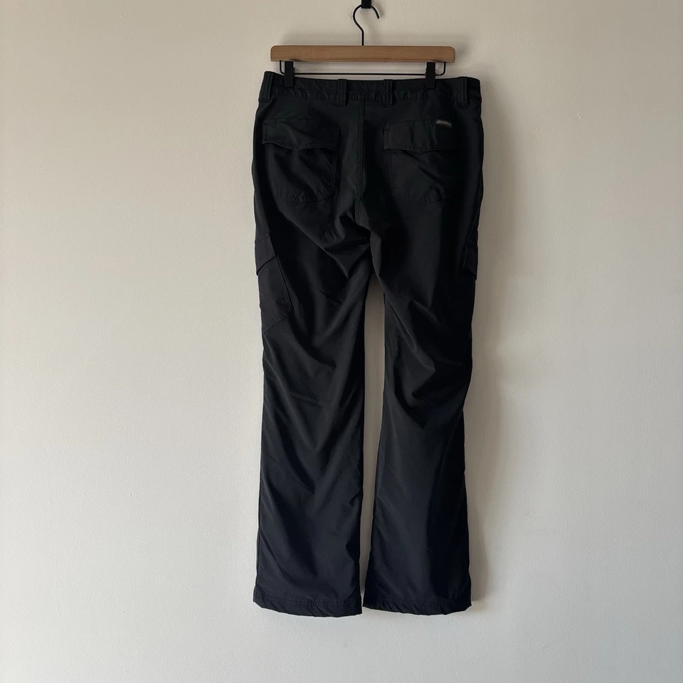 Eddie Bauer Fleece Lined Pants Black Women’s Sz 8 Hiking Outdoor Nature Camping - Image 3 of 4
