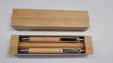 16x Bambus-Schreibset / bestehend aus Kugelschreiber und Druckbleistift  NEU OVP
