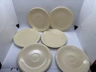 Vintage Fiesta Original Ivory Saucer Lot of 6 HLC Homer Laughlin Fiestaware 6”