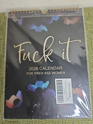 2026 Calendar for Tired Women F**k It Monthly Wall Hanging Calendar New