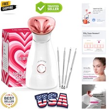 Facial Steamer Nano Ionic: Face Steamer Deep Cleaning Unclogs Pores - Humidif...