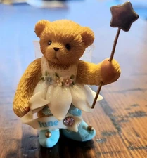 2002 Cherished Teddies Little Twinkles June Birthstone Fairy Bear 2.5” Figurine