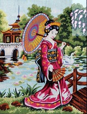 Needlepoint Painted Canvas Gobelin 10411 16"x20" by Collection D'Art