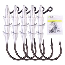 5PCS/Pack Lead Jigs Fishing Hooks Jig Head Lure Crappie Bass Fresh&Saltwater