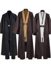 Knight Costume Adult Men's Tunic Hooded Robe Outfits Halloween Small, Black