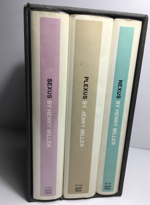 Henry Miller-THE ROSY CRUCIFIXION: SEXUS, PLEXUS, NEXUS-1965 Grove Hardcover Set
