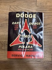 1963 Dodge 330 440 Dart Polara Factory Service Manual Shop Repair Reprint