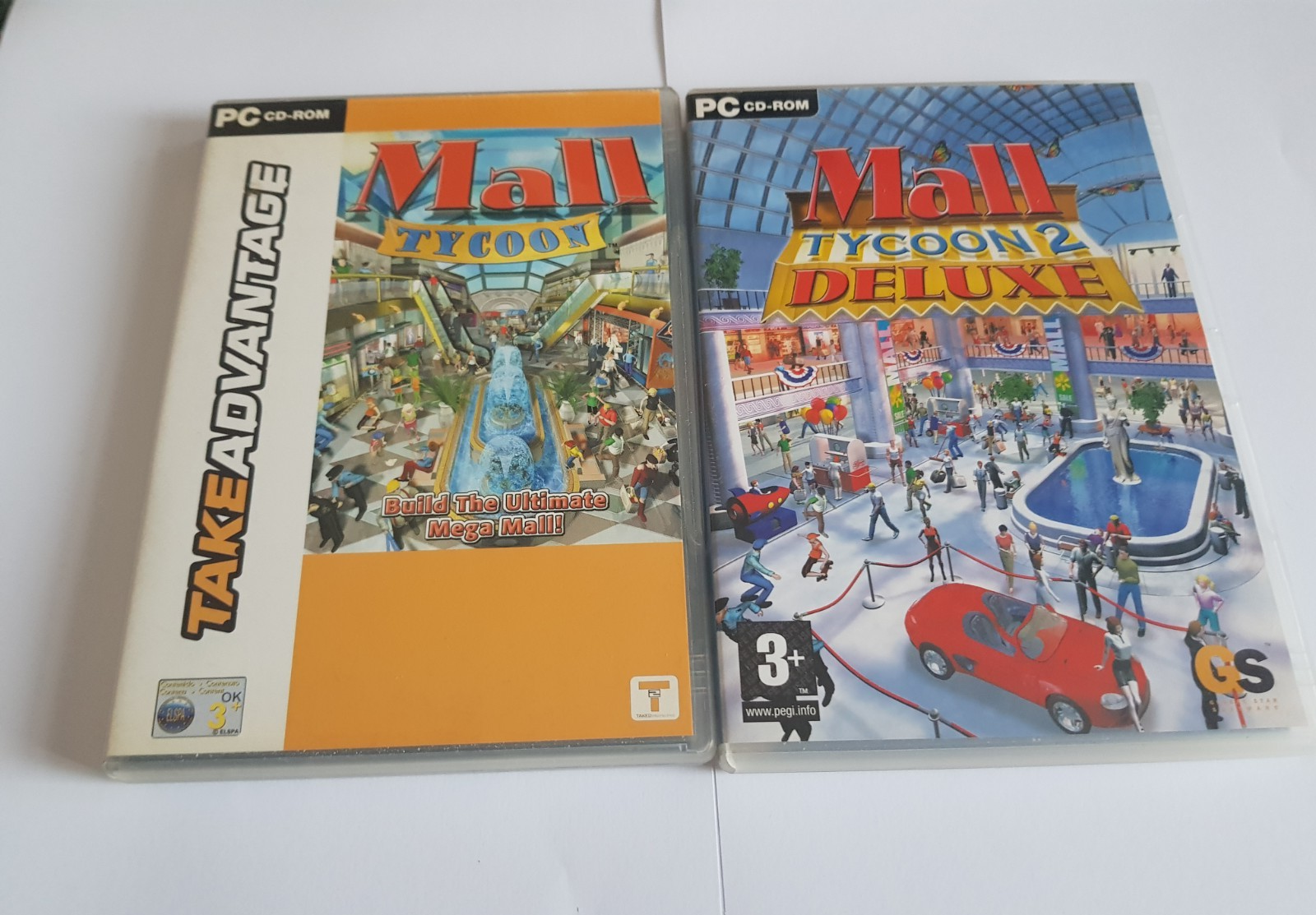 Mall Tycoon 1 + Mall Tycoon 2 Deluxe PC CD ROM Games Simulatrion 2004 Take Two