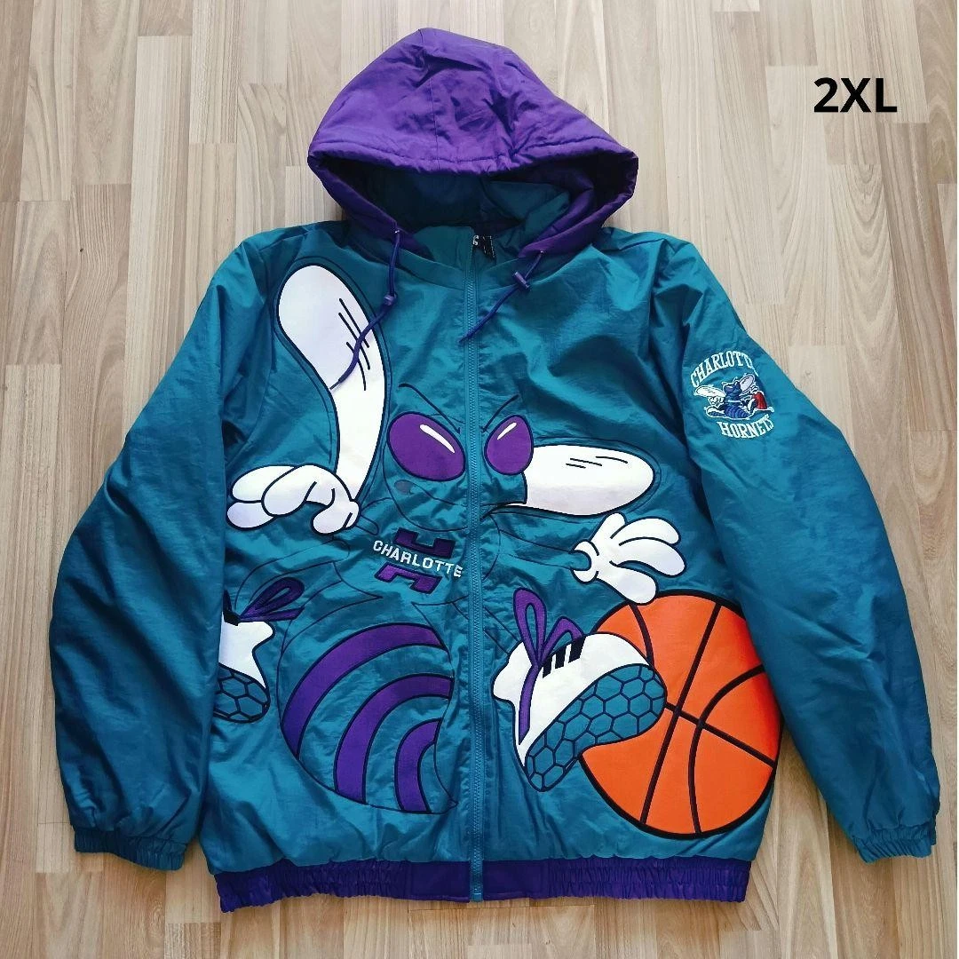 Starter Charlotte Hornets Nylon Jacket 2XL NBA New Unused - product detail image 1