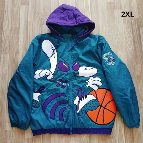 Starter Charlotte Hornets Nylon Jacket 2XL NBA New Unused - product listing photo