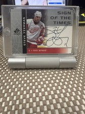 2001-02 SP Authentic Steve Yzerman Auto Sign of the Times Autograph On Card Auto