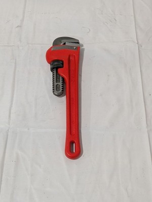 Ridgid Straight Pipe Wrench: 1-1/2'' Max, 10'' OAL, Cast Iron 31010