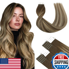 SURNEL Balayage Tape in Hair Extensions Chocolate Brown to Caramel Blonde