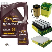 Inspektionspaket 6L Mannol Energy 5W-30 FüR Hyundai Santa Fé II 2.2 Crdi 4X4