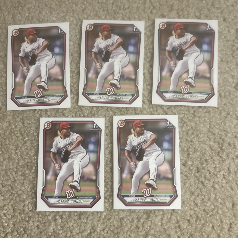 2026 Bowman Baseball Sean Paul Liñan 5-Card Lot #BP-26 Nationals