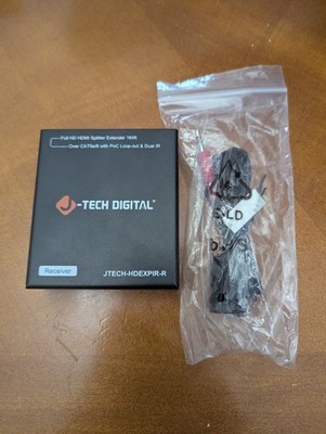 J-Tech Digital JTECH-HDEXPIR-R HDMI Receiver CAT5e/6 with IR   Receiver Only
