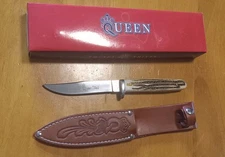 QUEEN WINTERBOTTOM BONE CANOE FIXED BLADE KNIFE