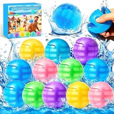 Reusable Water Balloons 12 Pack - 1 Second Quick Fill Water Balloons, 3000 U...