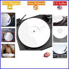 White Acrylic 12" Vinyl Turntable Slipmat - Reduces Noise Static