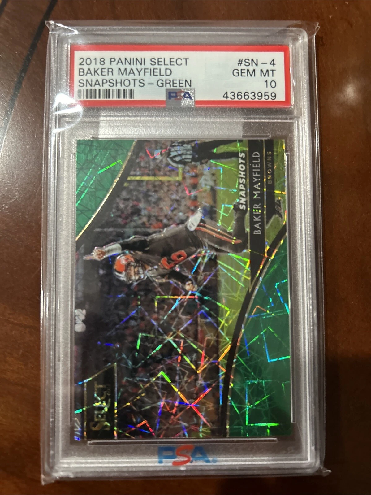 Baker Mayfield Panini Select Snapshots #SN4 Green Prizm