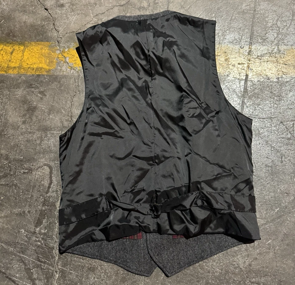 Chaleco Suéter de Lana Vintage Años 90 Preppy Retro Espiga Trabajo Foto 2 de 4