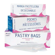 Polynova Nissen Polypipe HDPE or LDPE Disposable Pastry Bag Clear 21" L 100/Box