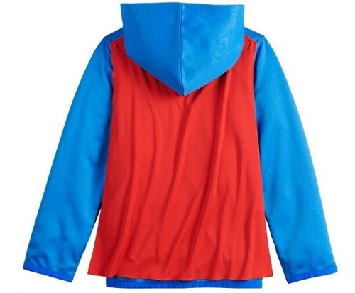 SUPERMAN Hoodie Boys size 10 NeW Zip-Up Hooded Man of Steel Superman Jacket NWT - Picture 2 of 5