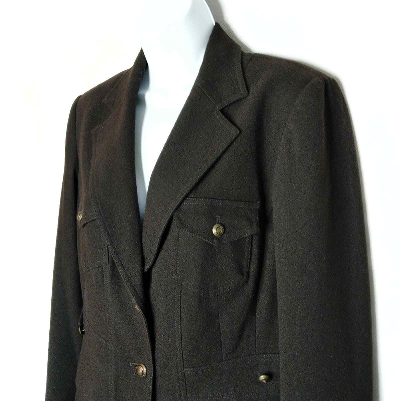 Etcetera Black Jacket Crest Button Pocket Blazer … - image 2