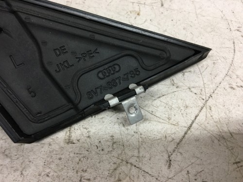 AUDI A3 8V 2014- CONVERTIBLE PASSENGER LEFT DOOR EXTERIOR CORNER TRIM 8V7837735 - Picture 4 of 4