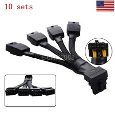 10X For GPU RTX4090 RTX4080 4X8 Pin PCI-E to 16 Pin Card Cable 12VHPWR Connector