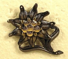 German Mountain Troops Gebirgsjäger Edelweiss Insignia Hat Cap Device Badge