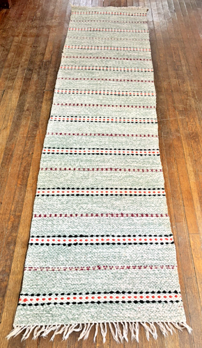 Bright Colors Swedish Hand Made Rag Rug (25 x 95 inches) 1930s | eBay