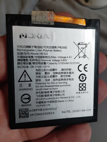 NEW GENUINE Replacement Battery For Nokia 7 HE322 3120mAh 100% CAPACITY 0 CYCLE - 第 2/5 張圖片