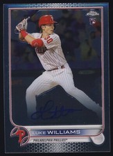 2022 MLB Topps Chrome BB Rookie Auto Autograph #RA-LW Luke Williams RC Phillies