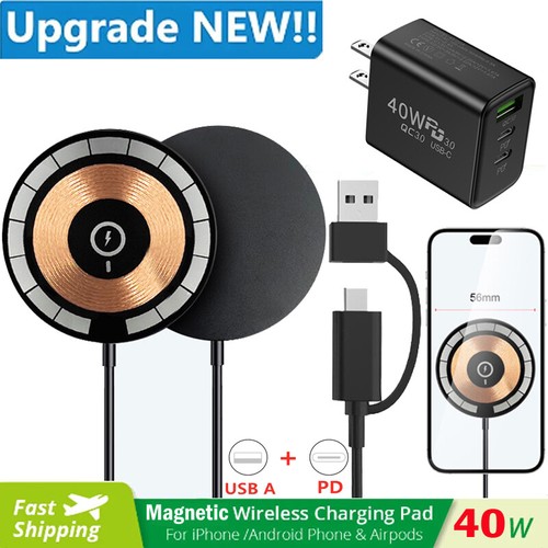 40W Mag safe Wireless Charger Magnetic Fast Charger For iPhone 16/+/Plus/Pro Max - Picture 17 of 17