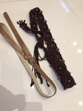 Girls NEXT Set Of Two Brown Tan Belts 10-12 Years