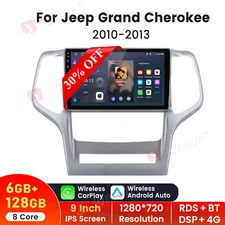 8-Core 6+128GB Android 14 Carplay Stereo Radio For Jeep Grand Cherokee 2010-2013