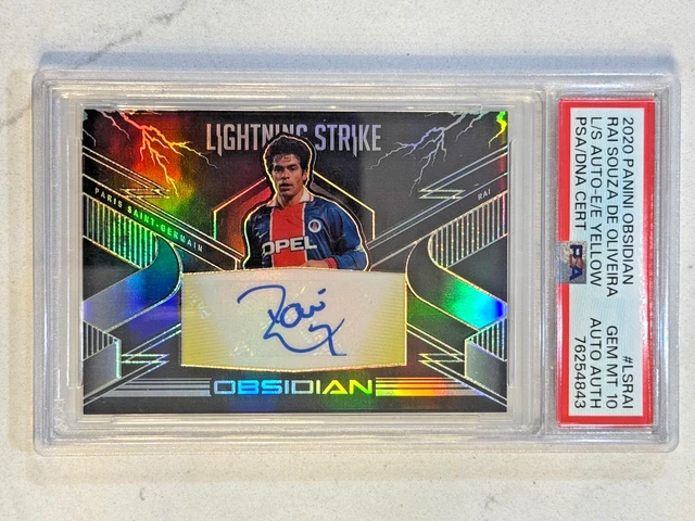 2020 Obsidian Rai Souza de Oliveira Lightning Strike Auto Yellow #/10 PSA 10 Sp