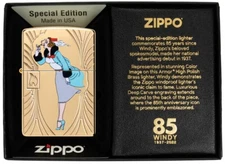 Zippo Windy Girl 85th Anniversary Collectible Armor Lighter Limited Edition
