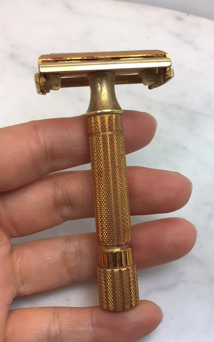 Vintage GILLETTE Gold Plated Aristocratic Razor | eBay