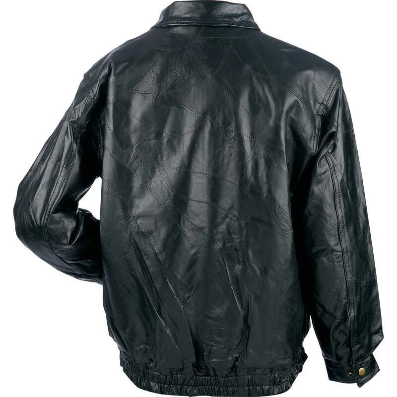 CHAQUETA DE CUERO PARA HOMBRE MEDIANA CAFÉ RACER MOTOCICLETA MOTOCICLISTA NEGRA CUERO GENUINO M Foto 2 de 2