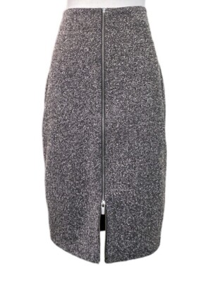 Gray Knee-Length Pencil Skirt for Work DARING DIVA Women main image 4